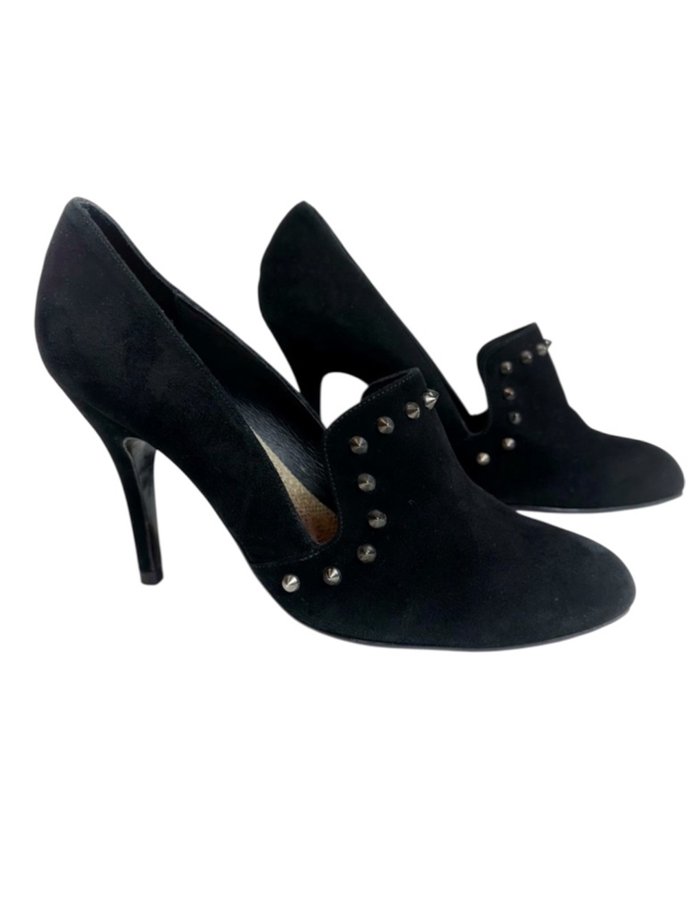Free People Black Suede Studded Clara High Heel Pumps